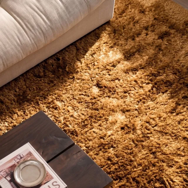 DÉJA Living Vloerkleed 200x290cm - Hoogpolig Koper Stof - Mana