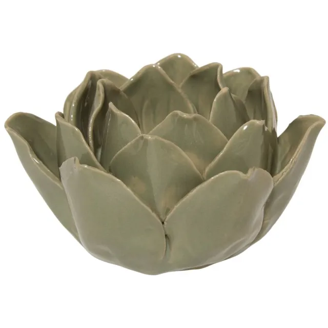 Atmosphera Créateur d'intérieur® Photophores fleur Mona H.6cm Vert