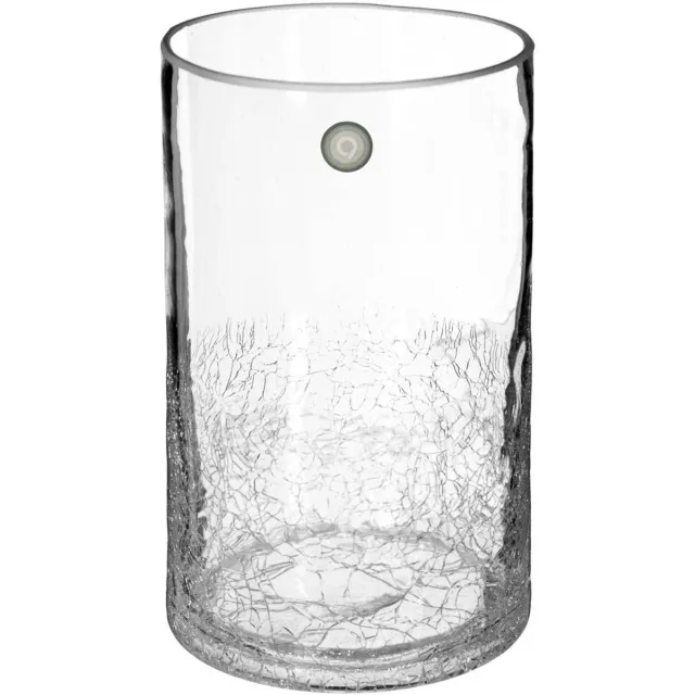 Atmosphera Créateur d'intérieur® Cilindrische glazen vaas met craquelé-effect ATMOSPHERA Transparent