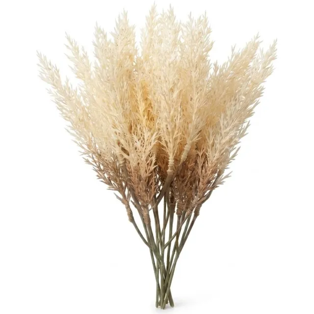 NUVEX Beige crème droogboeket kunstmatige frosted takken vaasdecoratie nep bloemen woondecoratie 6 stuks decoratieve siertakken