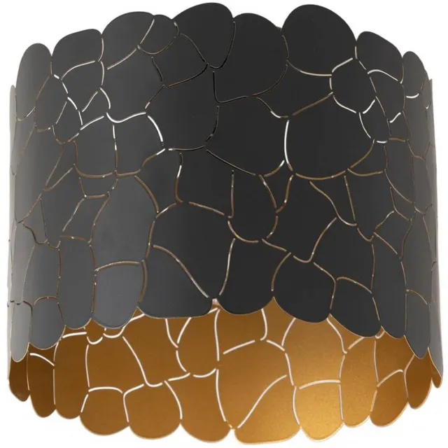 Lindby plafondlamp - 1licht - Metaal - H: 22 cm - E27 - zwart, goud