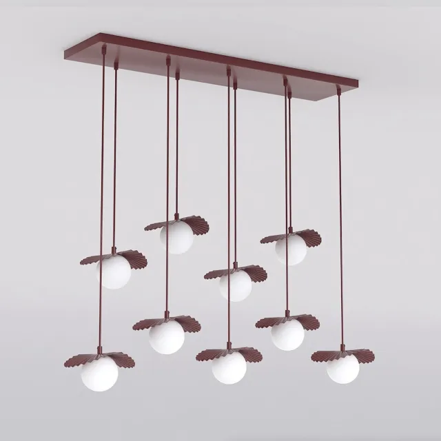 Emibig FLORA 9 BURGUNDY OPAL - Moderne hanglamp voor sfeervolle verlichting