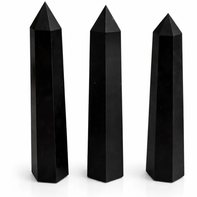 Ancient Wisdom Gemstone Six Face Obelisk Point approx 17cm - Black Tourmaline multicolor