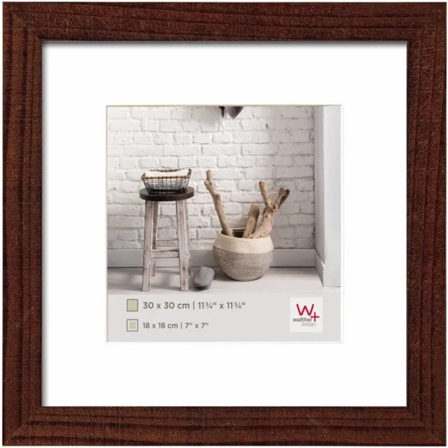 Walther Home - Houten lijst - Fotoformaat 30x30 cm - Walnoot
