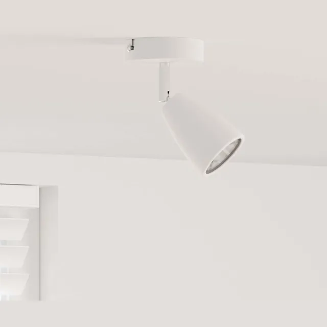 vidaXL Plafondspot met schijnwerpers Wit 8 x 8 x 14 cm Metaal