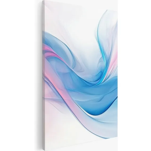 Saammp Canvas Schilderij - Vloeiende gekleurde lijnen - Abstract - 30x40 - Foto op canvas - Wanddecoratie - Muurdecoratie Woonkamer - Slaapkamer decoratie - Canvas Print Multicolor