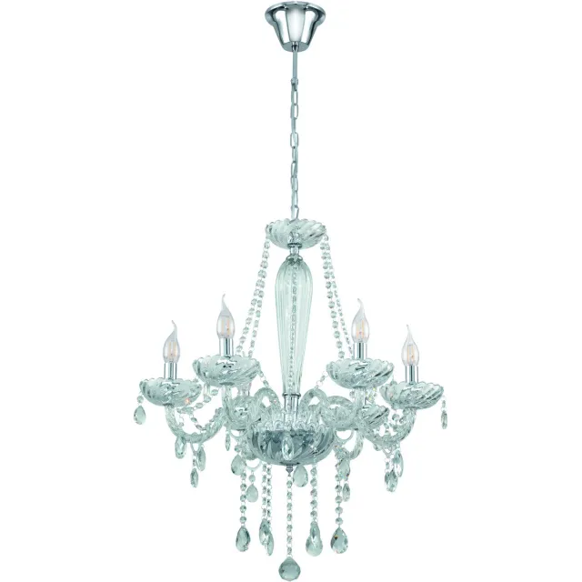 Stars of Light Basilano 1 Kroonluchter Hanglamp - E14 - Ø 72 cm - Chroom