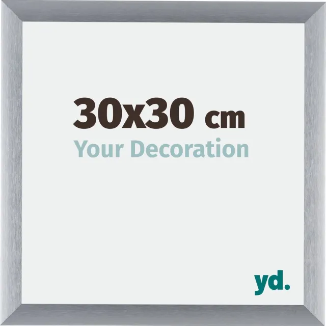 yd. Your Decoration - Fotolijst 30x30 cm - Aluminium - Zilver Geborsteld - Tucson