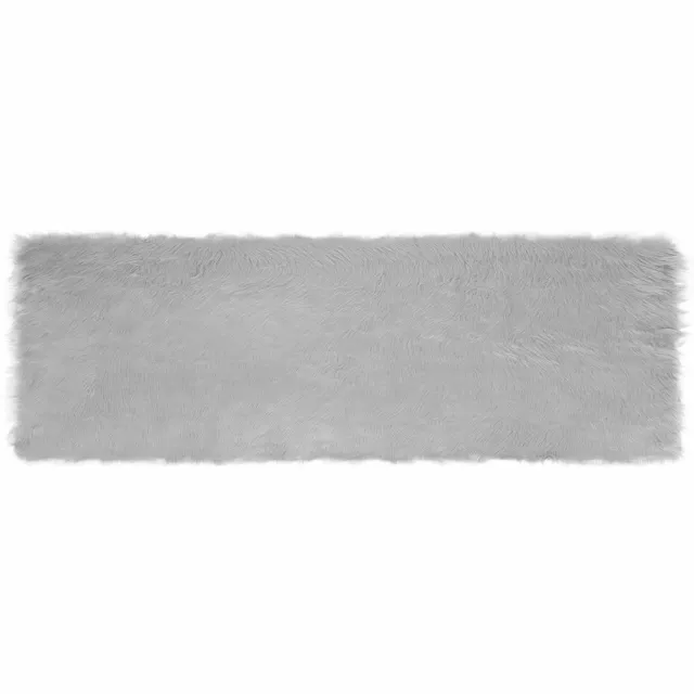 vidaXL Tapijt - van - imitatie - schapenvacht - TAFALLA - Grijs - 80 - x - 250 - cm