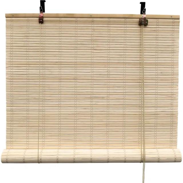 Barori Bamboebaas® bamboe rolgordijn Sem - Naturel - 120x180 cm - Natuurlijke look - Zonwerend - Duurzaam bamboe - Lichtdoorlatend - Geschikt voor binnen en buiten - Eenvoudige montage