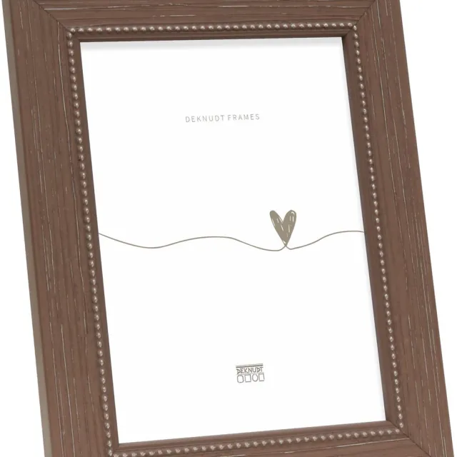 Deknudt Frames fotolijst S46KF3 - bruin - parelbiesje - foto 20x25 cm