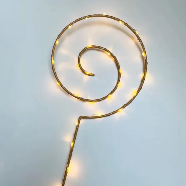 Hip ten Top Sinterklaas staf lampje – LED verlichting 40 cm – Sint versiering – Sfeerlicht & nachtlampje - Sinterklaas decoratie Goud