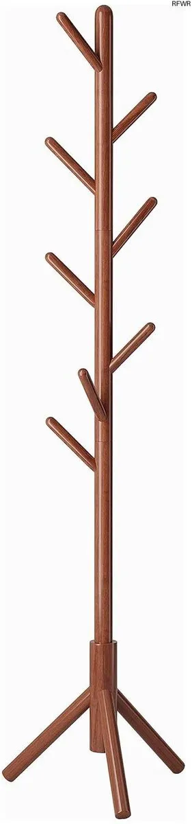 RFWR Houten kapstok met 8 haken - Multifunctionele kledingrek voor hoeden, jassen en accessoires