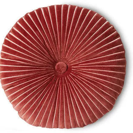 HKLIVING sierkussen Burgundy (Ø35 cm) burgundy/wit