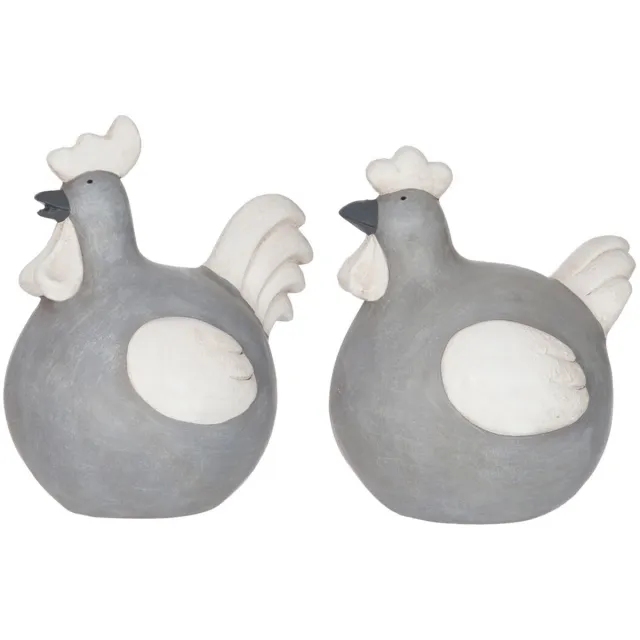 J-Line windgong Vis Motieven - hout/touw - blauw/wit