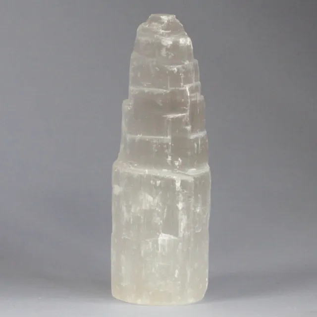 Ancient Wisdom Natuurlijke Seleniettoren - 15 cm Transparant & Wit