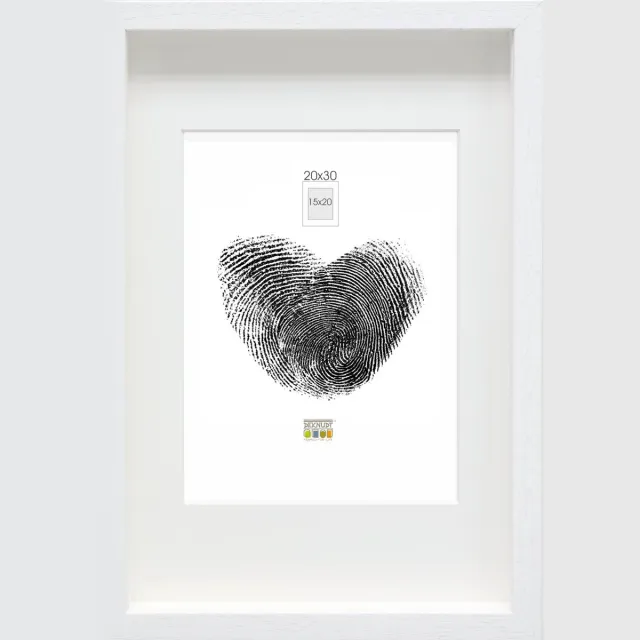 Deknudt Frames Fotolijst - wit met passe-partout - 15x20 cm / 20x30 cm