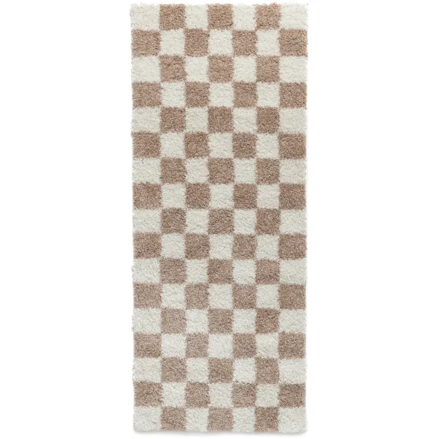 Boho&me Checkerboard loper - Check ivoor/beige 80x200
