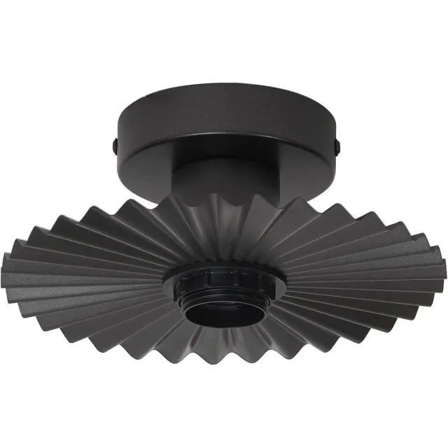 Osram Decor Geplooide decoratieve lampenkap plafondlamp met E27 fitting, gemaakt van metaal, 200 mm, IP20, donkergrijs