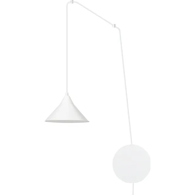 Emibig Joensuu 1L witte wandlamp pendellamp 1x E27 - Strakke verlichting voor elke ruimte