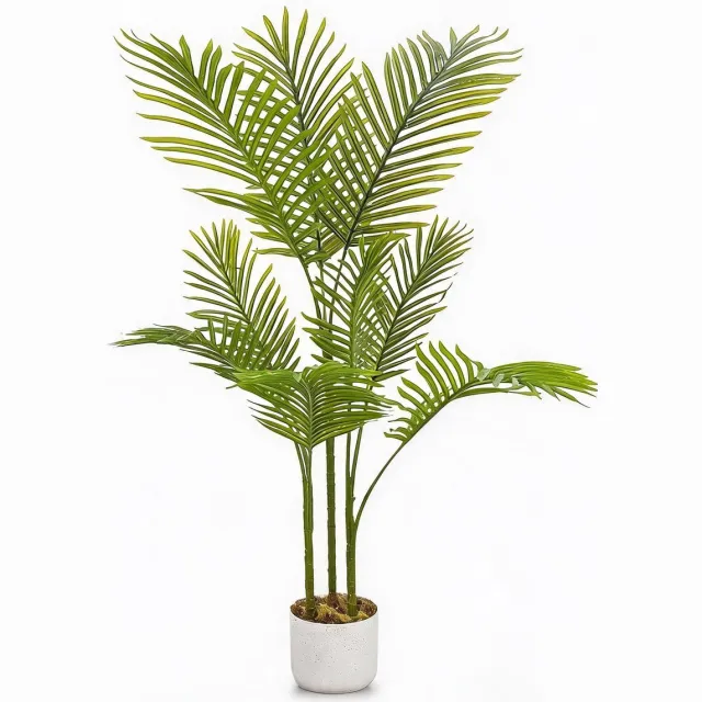 Danky Luxe Kunst Tropische Palm - 105cm, premium hoogdichte PEVA, organisch vormbaar gebladerte met stabiele pot groen