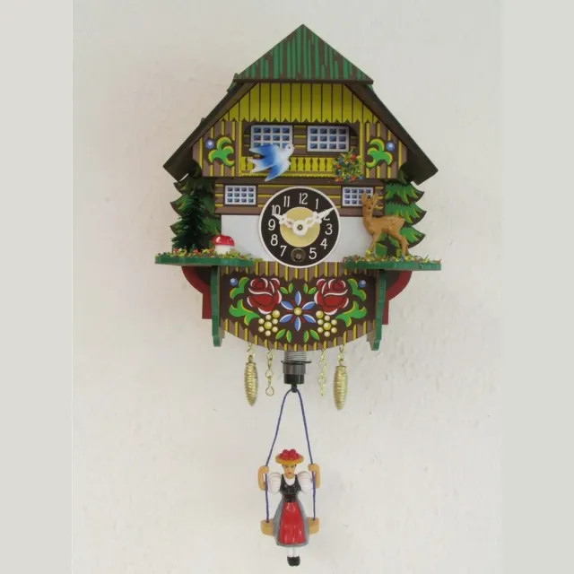 Engstler 0144 SQ - Wandklok met schommel - Quartz meerkleurig