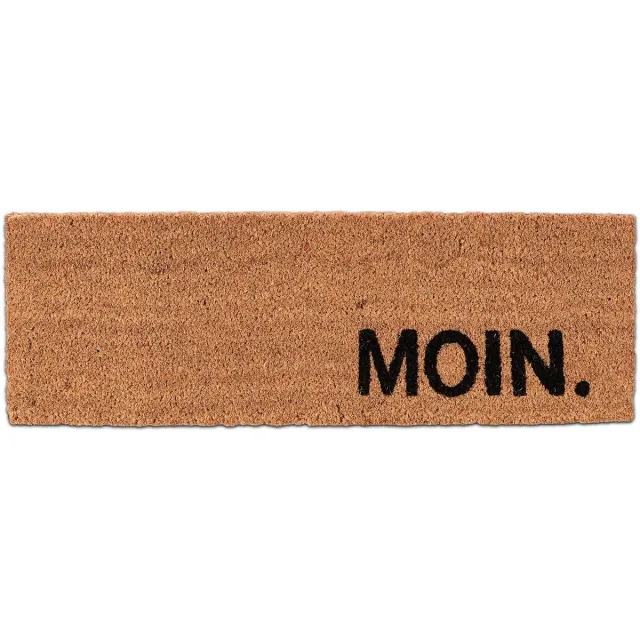 Famanu Kokos deurmat, weerbestendig en antislip, schoonloopmat van 25x75 cm in natuurtint Naturel