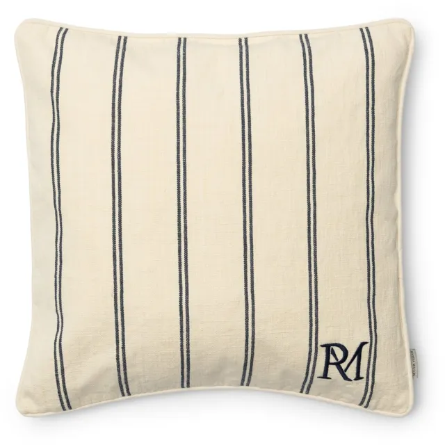 Riviera Maison Kussenhoes vierkant Wit - Potenza Sierkussen 50x50, Sierkussenhoes - Katoen