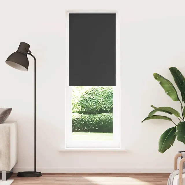 vidaXL Rolgordijn verduisterend 80x230cm stofbreedte 75,7 cm polyester zwart