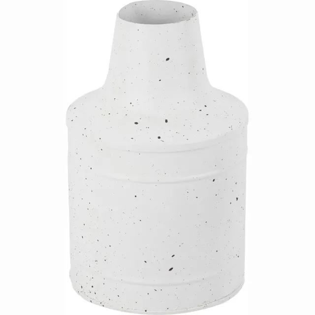 homebound by ky Metalen vaas wit dots | 6,5x14x2cm | vaas wit metaal dots