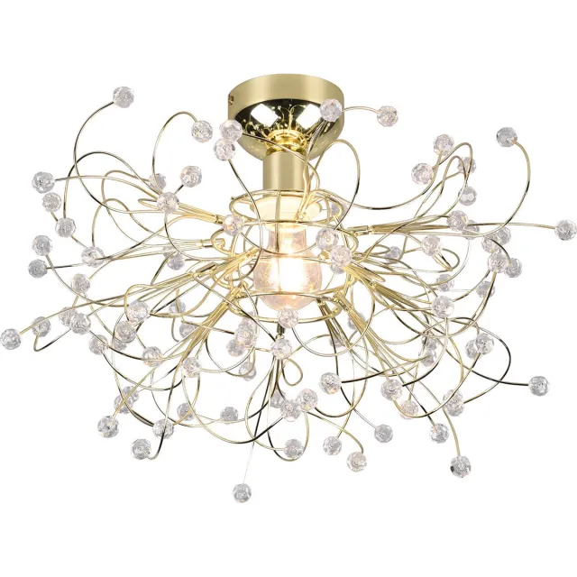 RL LIVE YOUR LIGHT Reality - LED Plafondlamp - Plafondverlichting - E27 Fitting - 1-lichts - Rond - Goud - Aluminium