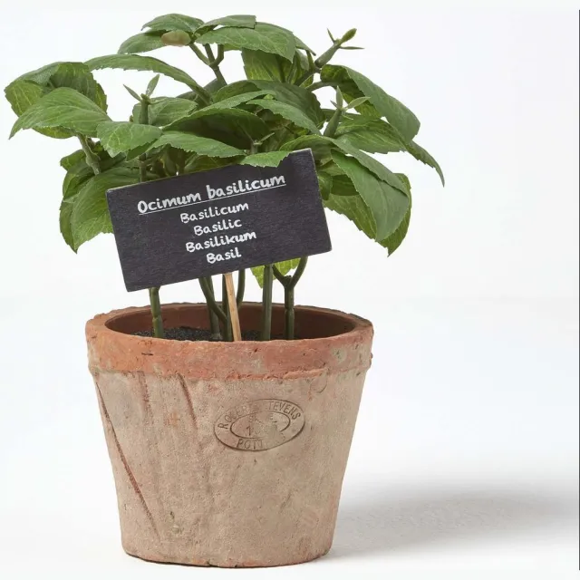 Homescapes Kunstmatige Basilicum Potplant Groen