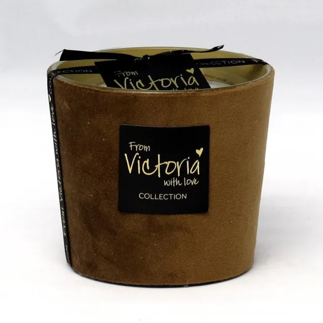 VICTORIA WITH LOVE Kaars - Geurkaars - Velvet brown - Small - Glas - Indoor bruin