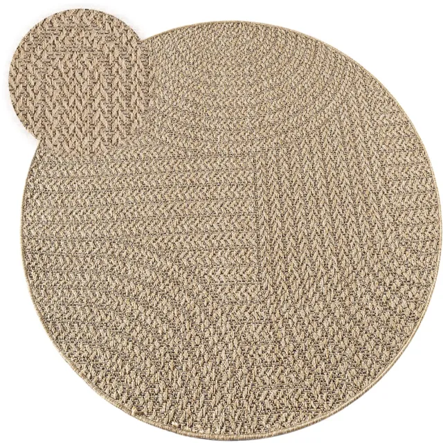 TT Home Buitenkleed - Boho regenboog - Crème - 80 x 150 cm natur