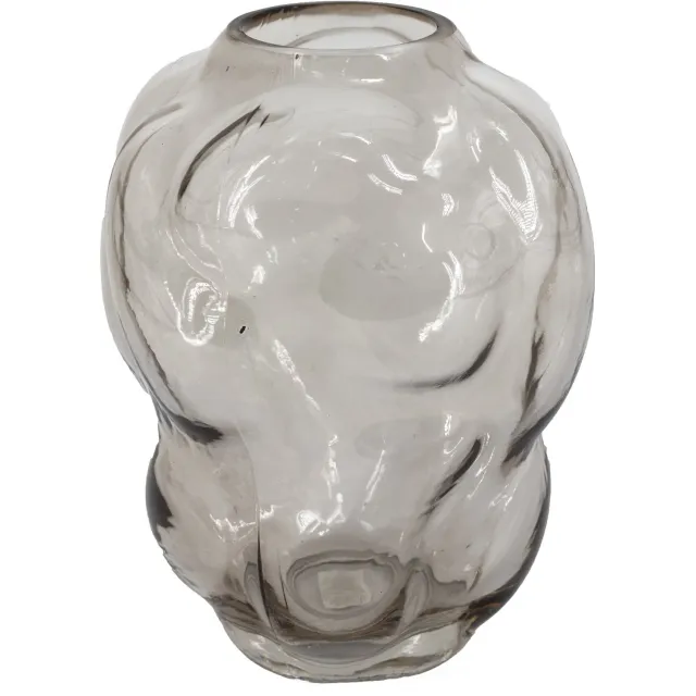homebound by ky Glazen vaas bubbels zalm | glazen vaas | 15x15x20cm | stijlvolle vaas