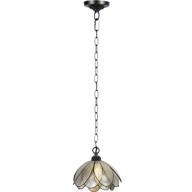 Coloured by Art Tiffany Hanglamp Sparkling Pioenroos aan Ketting - Art Deco Trade Transparant