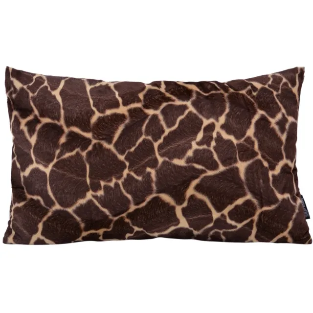 Gek op Kussens! Furry Giraffe Kussenhoes | 30 x 50 cm | Polyester donkerbruin 30x50