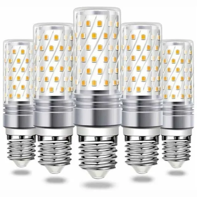 GelldG 5 Stuks LED-lampjes - E27 16W Warm Licht - 8,3x3cm - Geschikt voor Algemene Verlichting en Huishoudelijk Gebruik - Metalen Behuizing - Niet-dimbaar - AC 220-240V Zilver