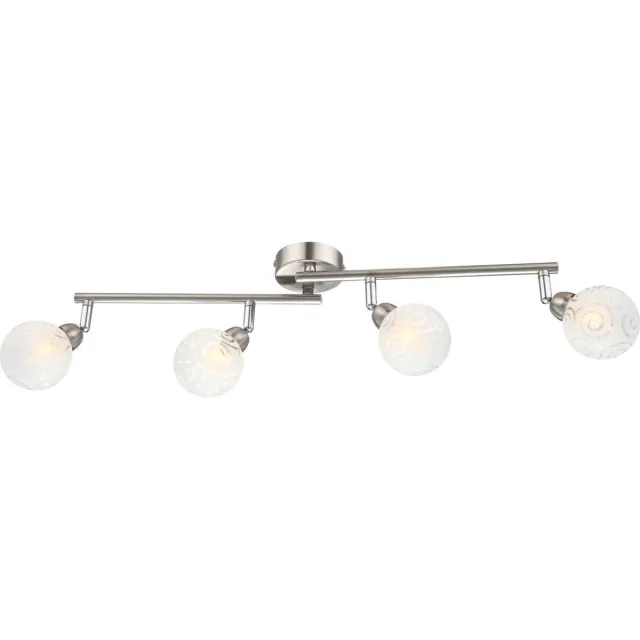 Globo Lighting Plafondlamp Globo Orlene - Chroom/Glas - 4 lichts
