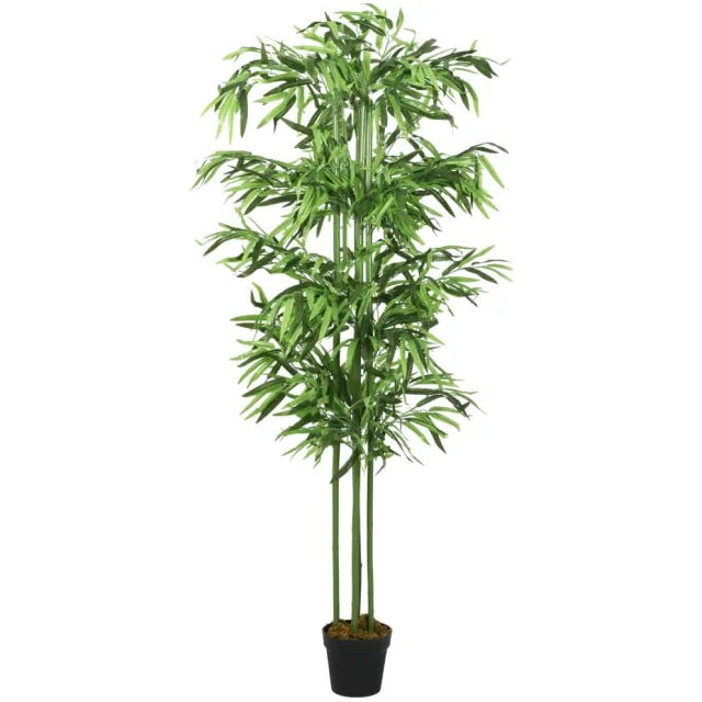 vidaXL Kunstplant bamboe 240 bladeren 80 cm groen