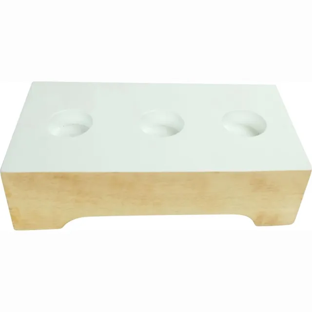 Fine Asianliving Japandi Kaarshouder Mangohout Handgemaakt Wit B26xD13xH7cm