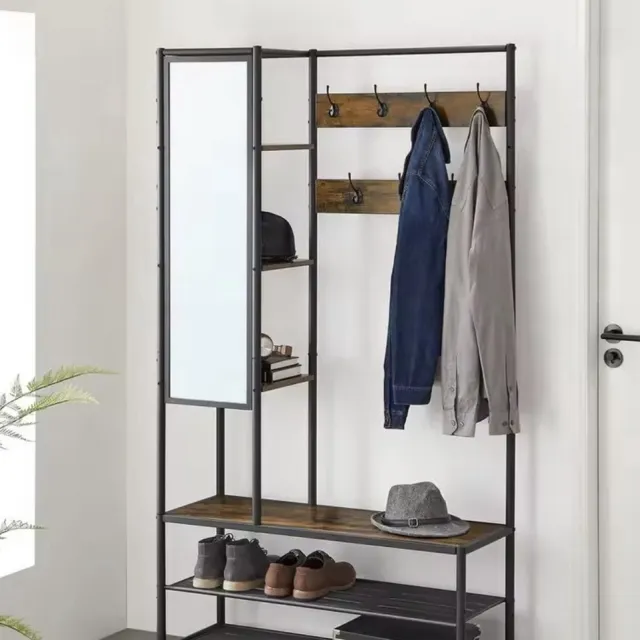 Homesy Kapstok 98 x 35 x 182 cm (B x D x H) Bruin Zwart