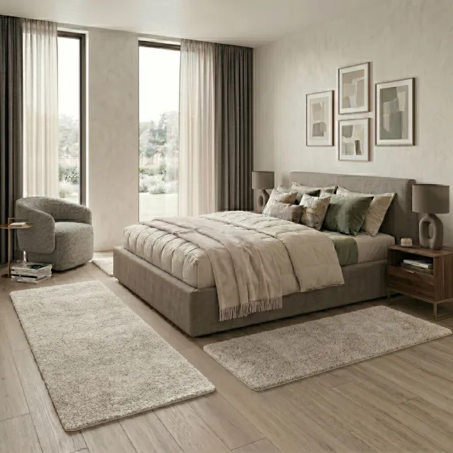 Floordirekt Slaapkamen vloerkleed Sphinx - Set - Creme - 1 Loper 67 x 240 cm + 2 Loper 67 x 140 cm