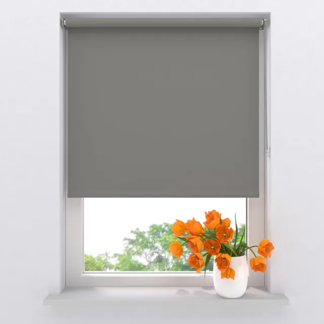 DTCH Rolgordijn Verduisterend - Mini - Grijs - 80 x 150 cm - Full Color - Rolgordijn zonder boren