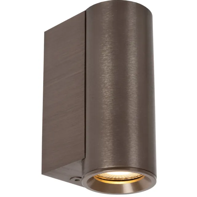 Lucide DUPLA - Wandspot / Wandlamp - 1xGU10 (MR11) - Roest bruin