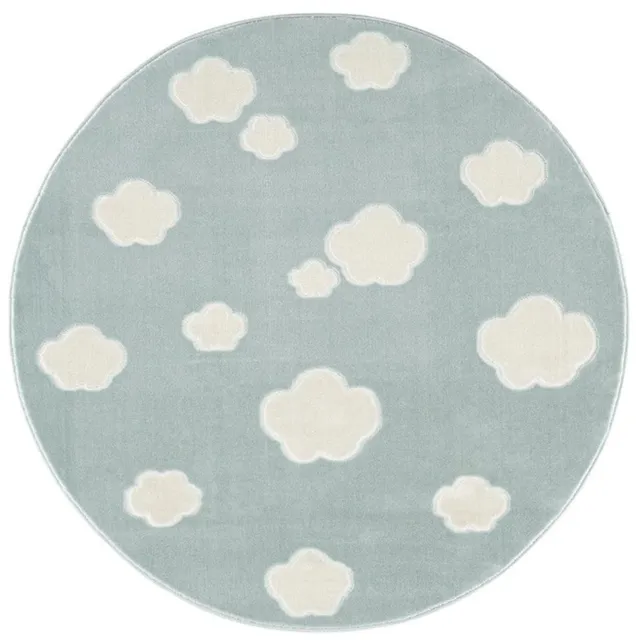Livone Tapijt Ø 133 cm Happy Rugs Sky Cloud Munt - Wit