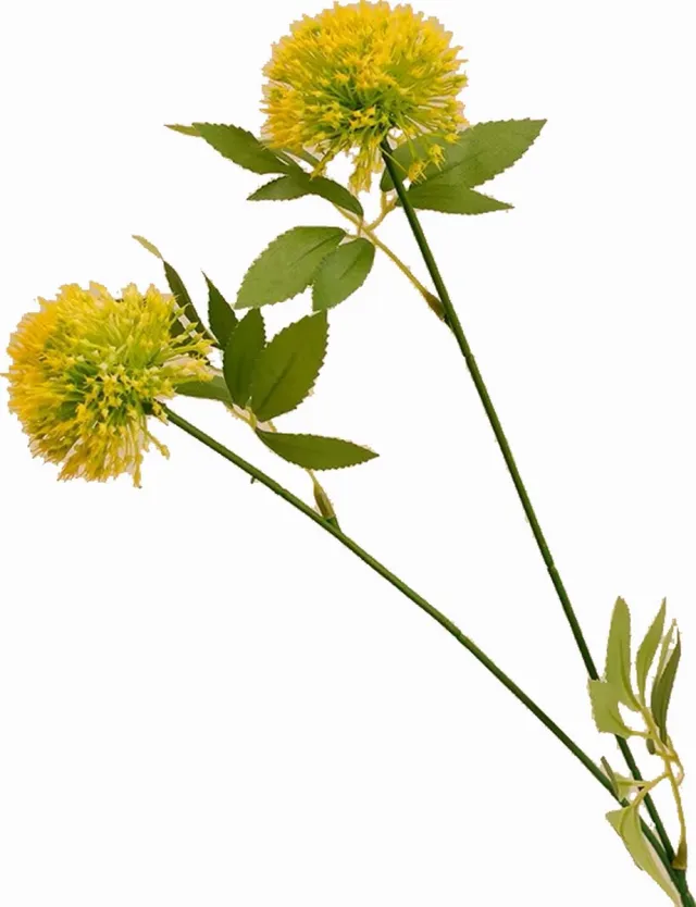 Globalgiftshop Steelbloem kunstbloem Lente Ui Bol - 60 cm - geel