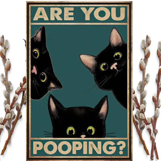 Bovista Are You Pooping Cat - Are You Pooping - Have A Nice Poop - Your Butt Napkins My Lord - Poster - Grappige Poster - 21x30cm Verschillend