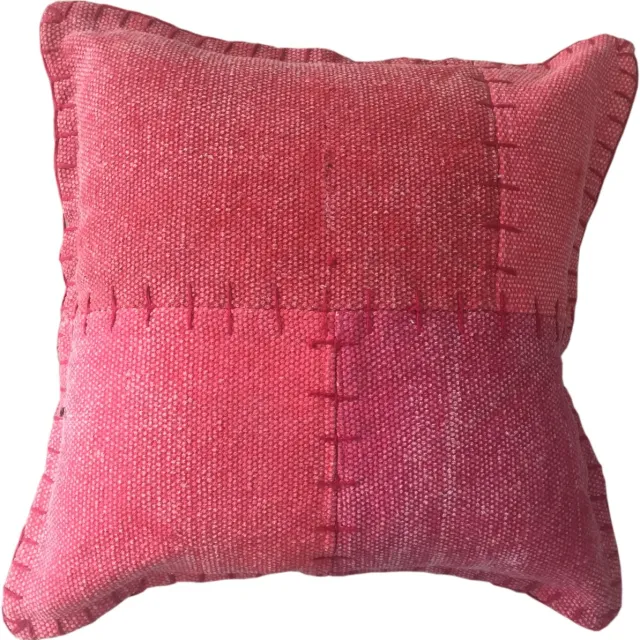 Padiro sierkussen - 45 x 45 cm - Meerkleurig / Rood - Patchworkpatroon - Katoen