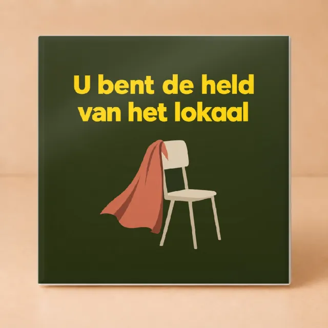 Bedruk King Zachte pastel Meester, u verdient een pauzebel Tegel – Inspirerende wanddecoratie voor leraren en onderwijshelden - 15 x 15 cm Wit